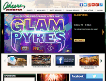 Tablet Screenshot of orleansarena.com